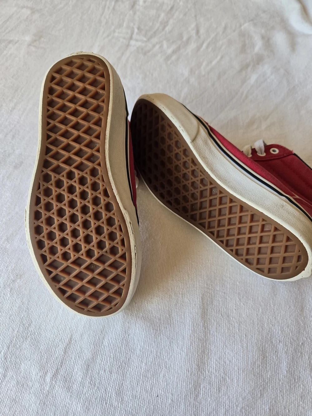 Vans Kids Red & White High-Top Skate Sneakers